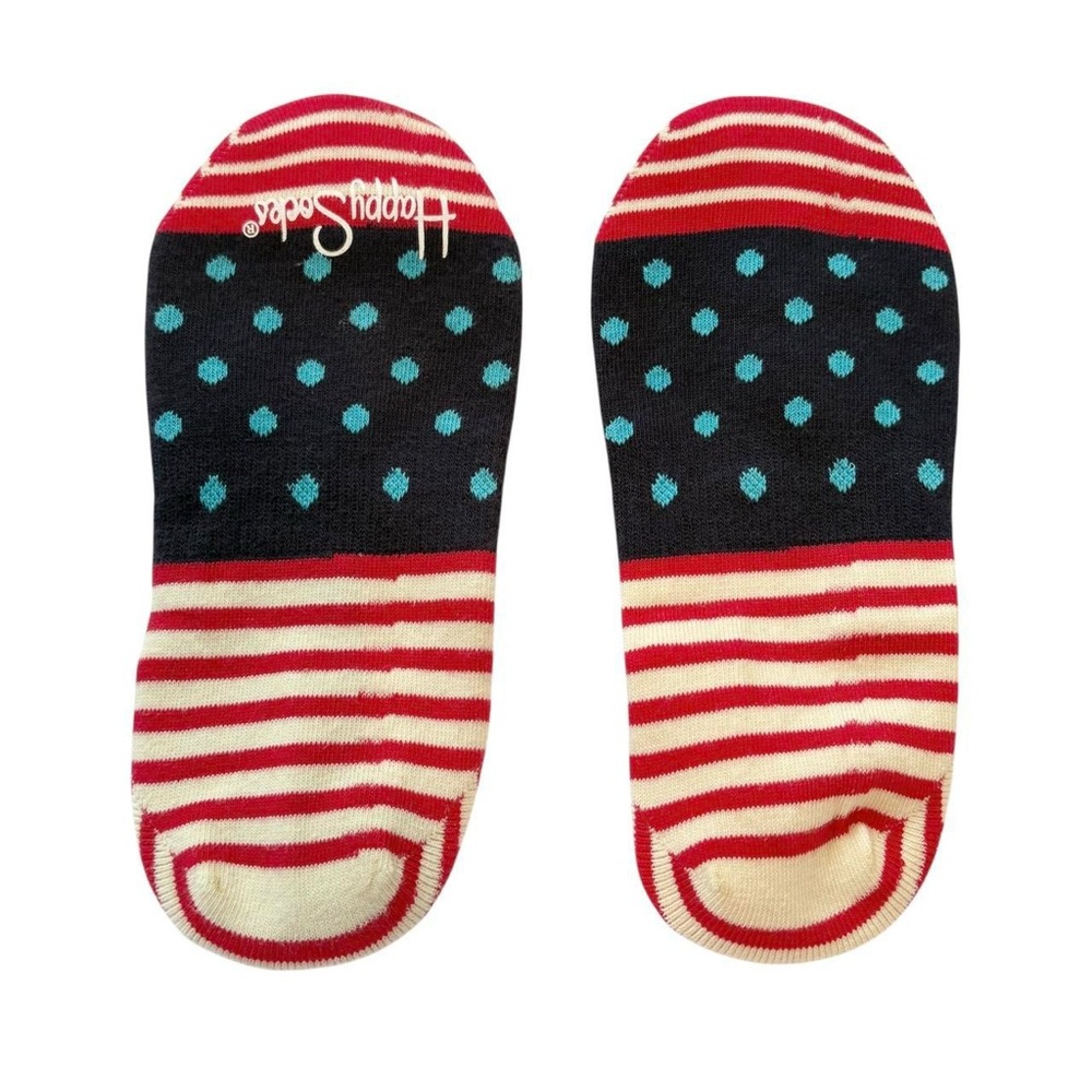 Happy Socks Red White & Blue No Show Socks